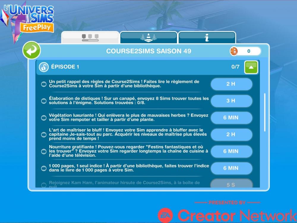 Sims Freeplay - Course2Sims saison 49 - Confrontation fleurie (20).jpg