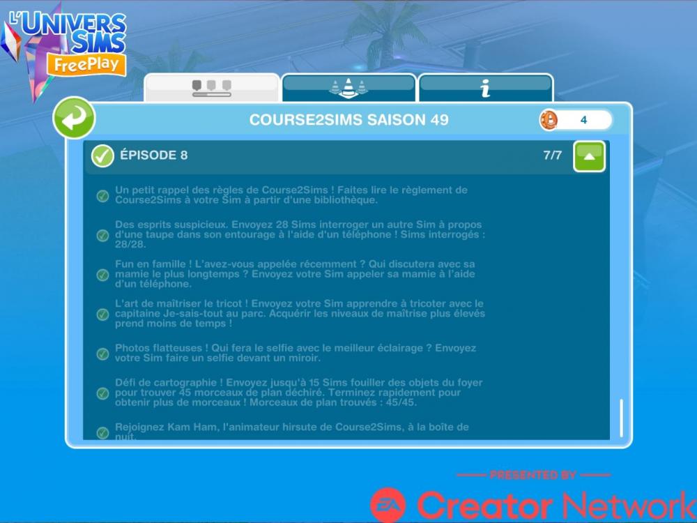 Sims Freeplay - Course2Sims saison 49 - Confrontation fleurie (12).jpg