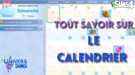 Les Sims 4 : Le calendrier