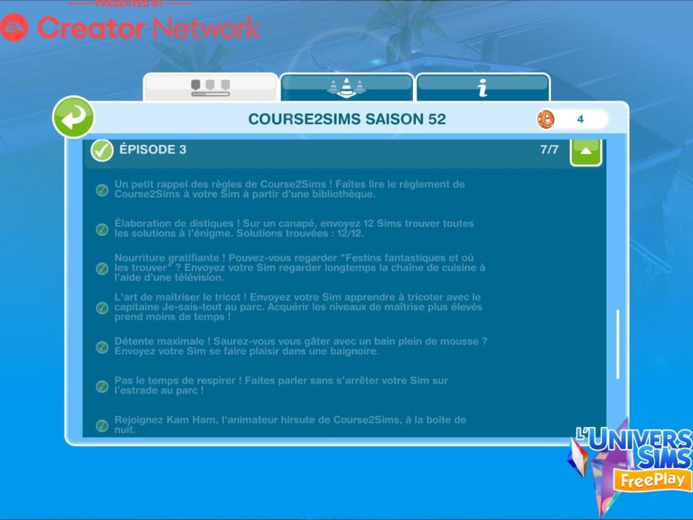 Sims Freeplay - Course2Sims Saison 52 - Défis en boîte de nuit (7).jpg