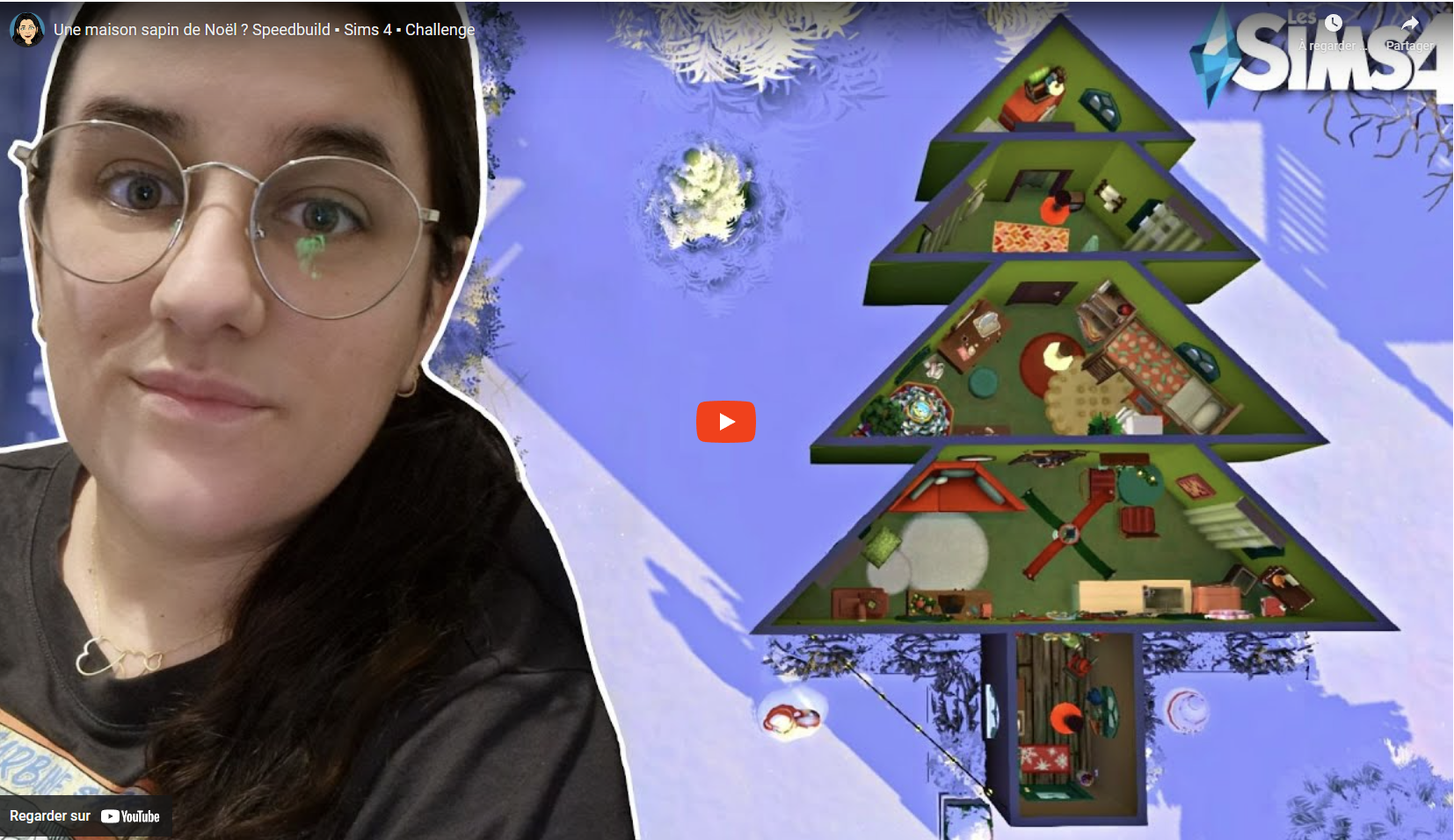 Les Sims 4 - Une maison sapin de Noël