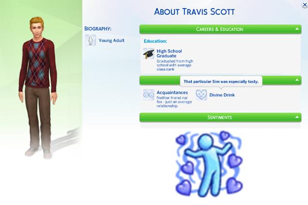 profil, acquaintance, boisson divine. Repérage du Sim préféré, plasma savoureux.jpg