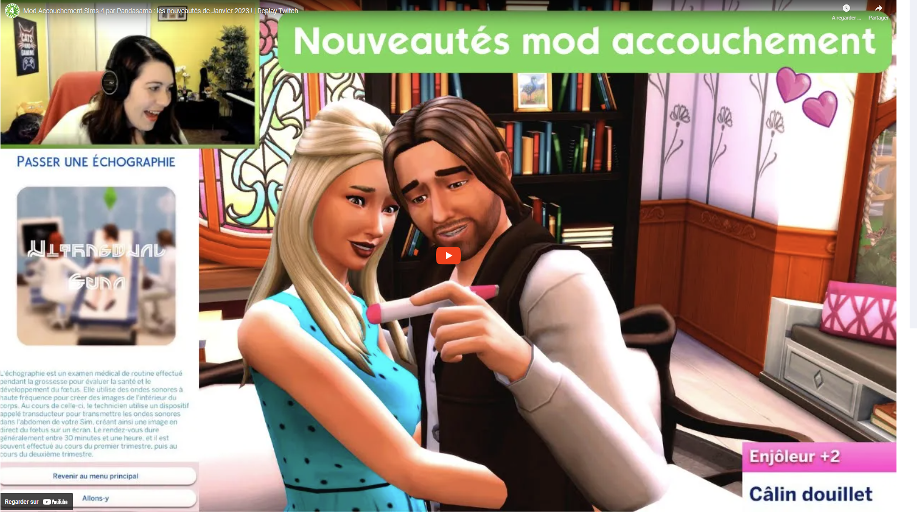 Mod accouchement réaliste : les nouveautés de Janvier 2023 | Replay Twitch