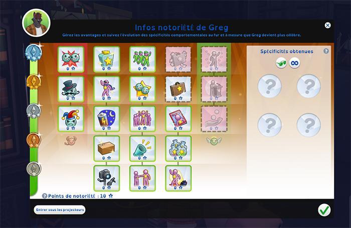 Avantages de la renommée coûtent 0points, Claudia Sharon.jpg