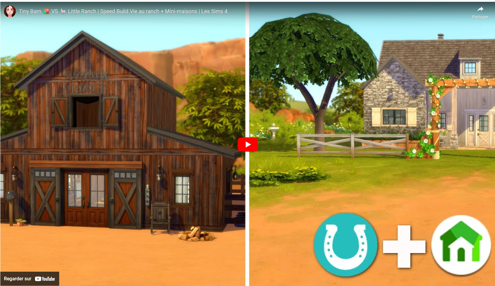 Tiny Barn 🏜️ VS 🐑 Little Ranch | Speed Build Vie au ranch + Mini-maisons | Les Sims 4