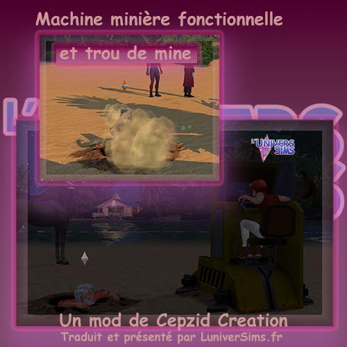 Plus d’informations sur «&nbsp;Machine minière fonctionnelle et trou de mine, un mod de Cepzid Creation&nbsp;»