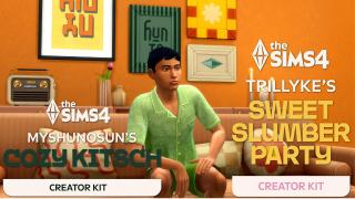 Découverte des kits Salon rétro 🛋️ et Soirée pyjama 🧸 | Les Sims 4