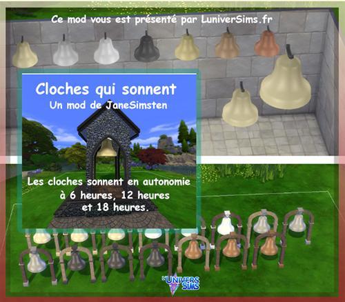 janisimsten, clocher animé, présenté par luniversims. Clocher qui sonne 3x par jour sims4 vignette.jpg