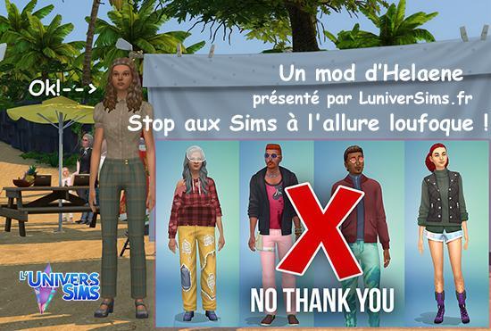 No thank you ! d'Helaene. Stop aux Sims mal habillés, stop Sims clownesques..jpg