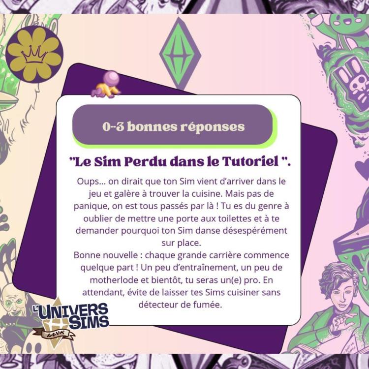 Le sims perdu dans le tutoriel
