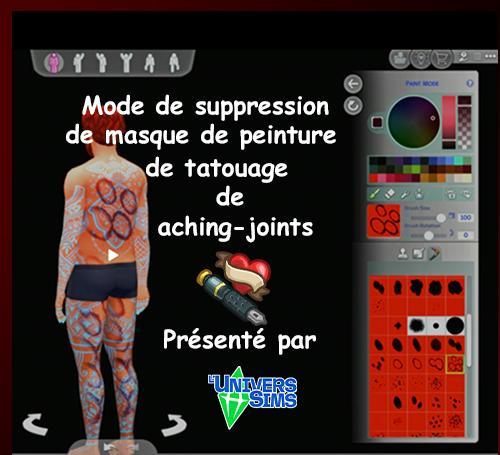 Mode de suppression de masque de peinture de tatouage- de achting-joints, Lunviersims.fr.jpg