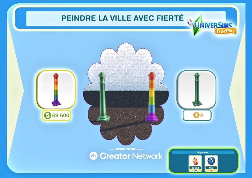 Sims Freeplay  Défi de création  Fête de la Fierté de Simville Peindre la ville avec fierté .jpg