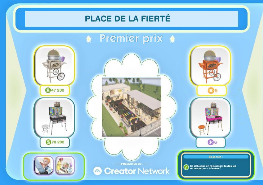Sims Freeplay  Défi de création  Fête de la Fierté de Simville Premier prix défi de création.jpg