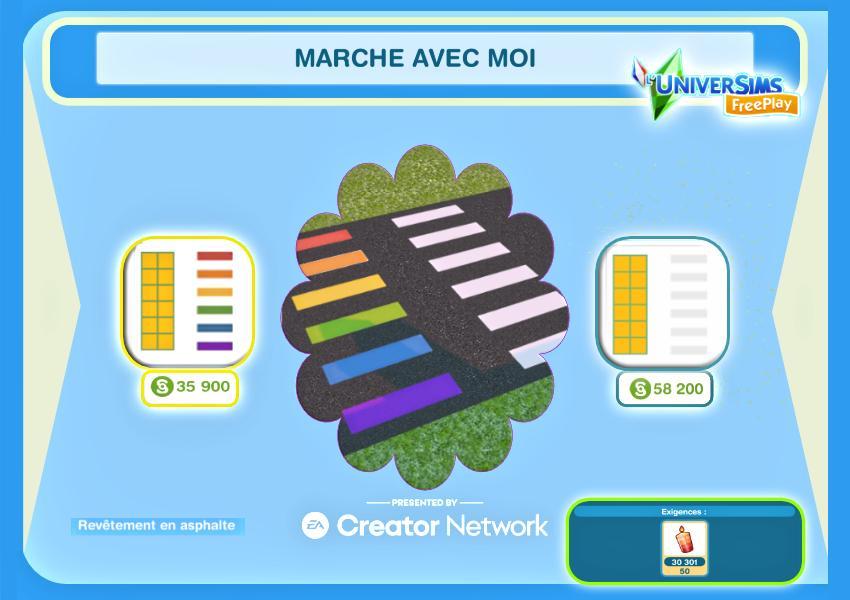 Sims Freeplay  Défi de création  Fête de la Fierté de Simville marche avec moi.jpg