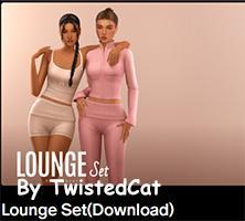 TwistedCat-Lounge Set, coin des cc, female cc, outfit female, cus feminin, Cas female, TS4cc, sims4, luniversims.fr.jpg