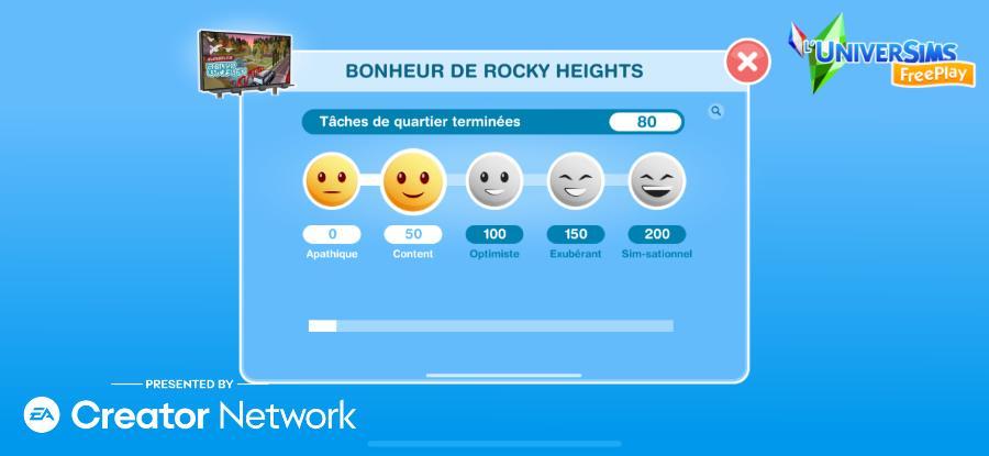 Sims Freeplay Rocky Heights Amelioration du quartier Smiley.jpg