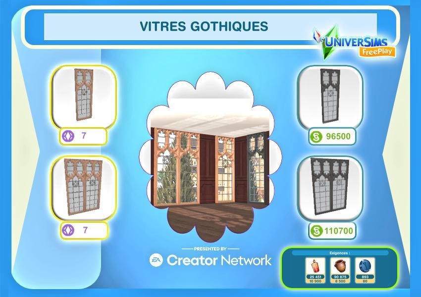 Sims Freeplay - Défi de création-Université- à rénover- vitres -gothiques.jpg