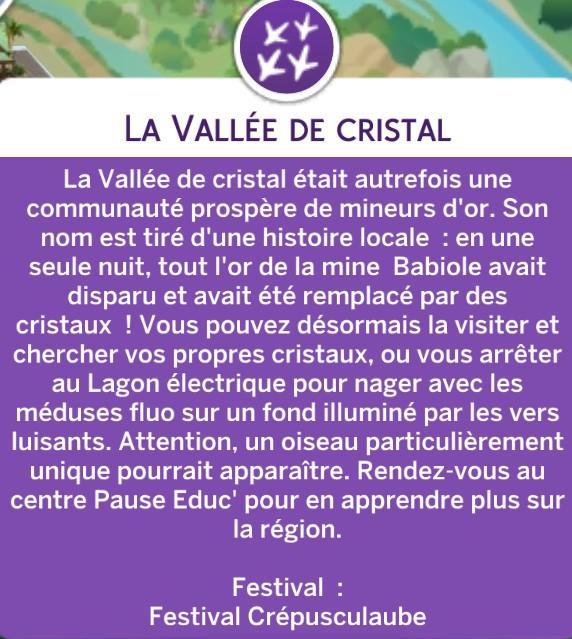 Les-Sims- 4- A- l'aventure - Découvrez le monde de Point Gibbi- vallée cristal