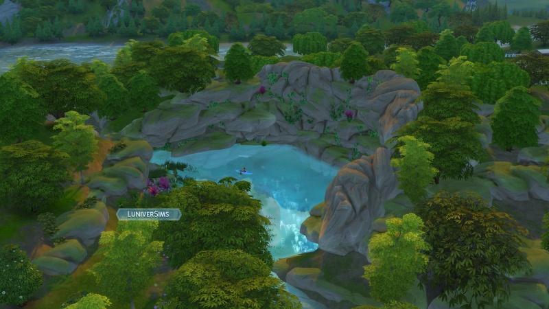 Les-Sims- 4- A- l'aventure - Découvrez le monde de Point Gibbi - La vallée de cristal- lagon