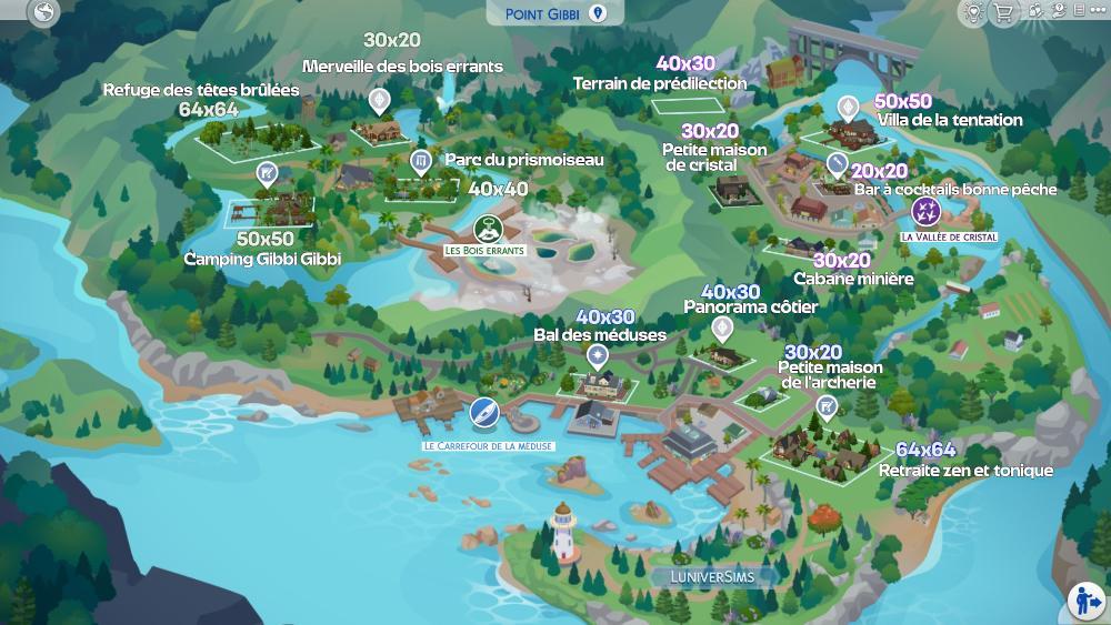 Les- Sims- 4 -A -l'aventure- Découvrez- le monde- de- Point- Gibbi- map