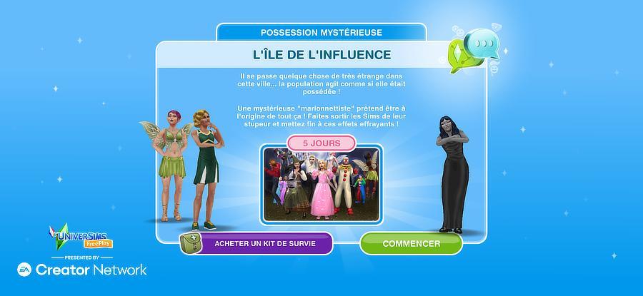 Sims Freeplay - L'île de l'influence Saison 73 - Possession mystérieuse- premier-introduction.jpg
