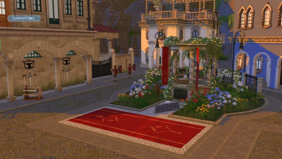 Les-Sims-4-Héritage-et-Royauté-Découvrez-le-monde-de-Ondarion-verdemar-pavillon-épées