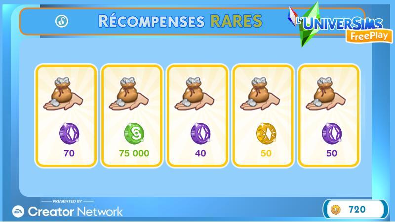 Sims Freeplay - L'île de l'influence Saison 82 - De retour par appât du gain récompenses-rares.jpg