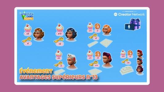 Plus d’informations sur «&nbsp;Sims Freeplay - Evènement Avantages supérieurs N°13&nbsp;»