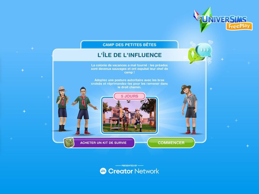 Sims Freeplay - Ile-Camp-des-petites-bêtes -introduction.jpg