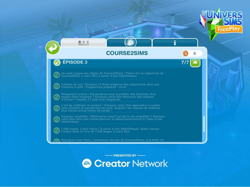 Sims Freeplay - Course2Sims Saison 117 - Conspirations de curiosités-EP3M.jpg