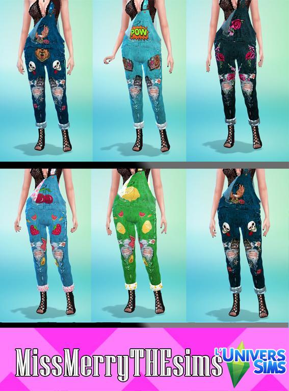 Unbalance dungarees for her