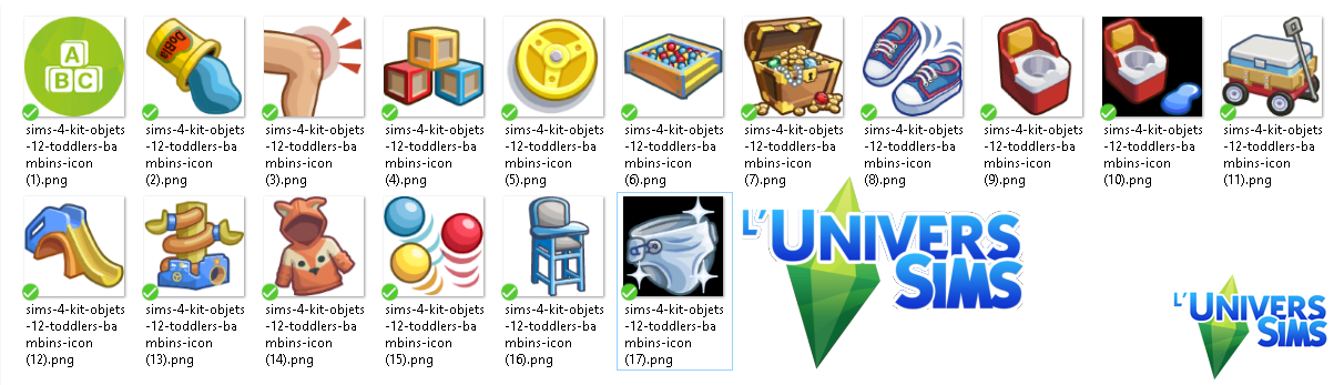 Les Sims 4 - Bambins - Kit d'objets 12 : icones du jeu