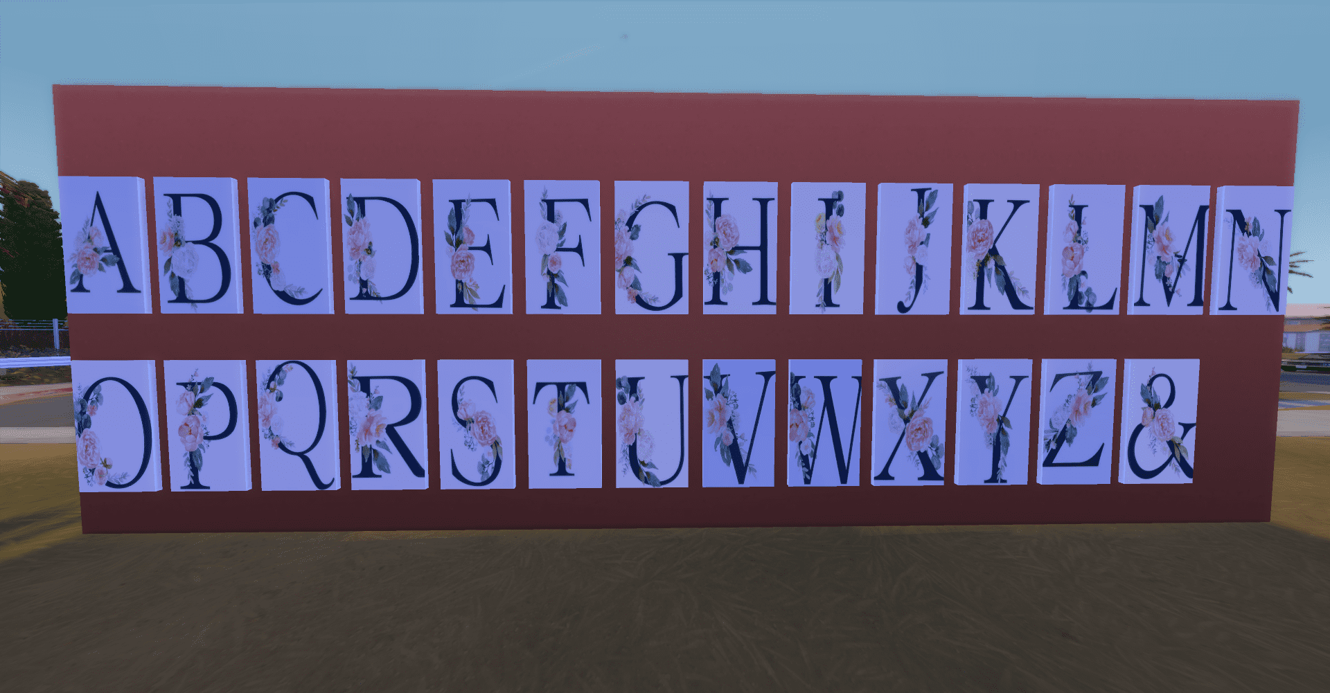 Painting sans cc alphabet
