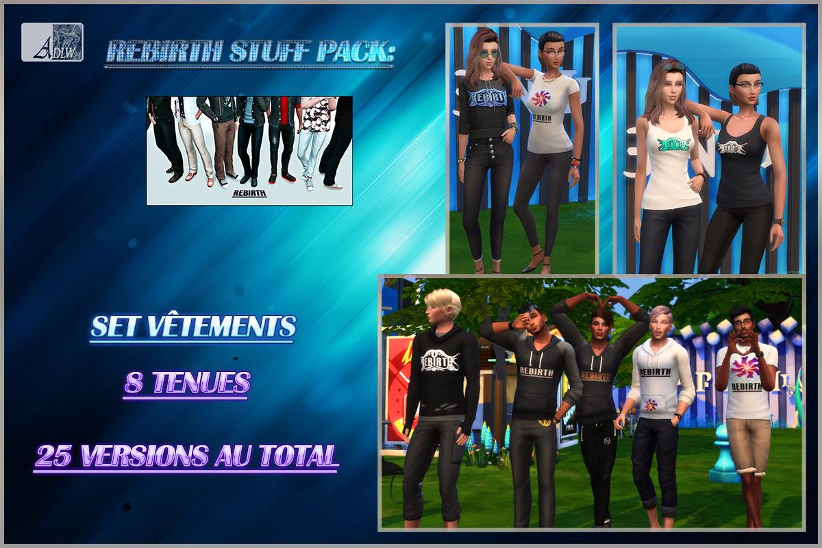 Stuff Pack Rebirth Fan : Vêtements