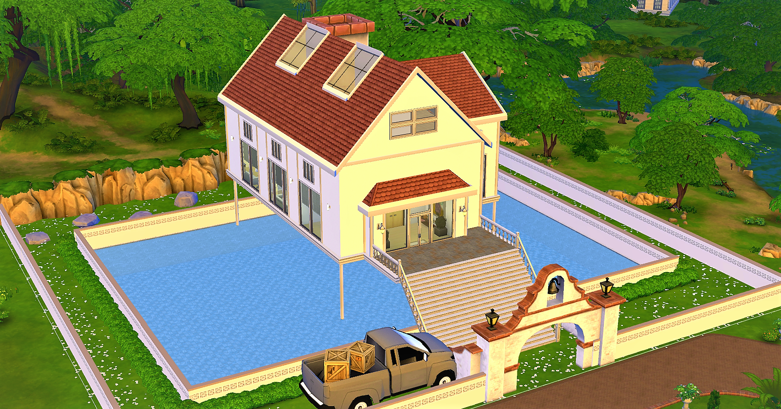 Family home on the water