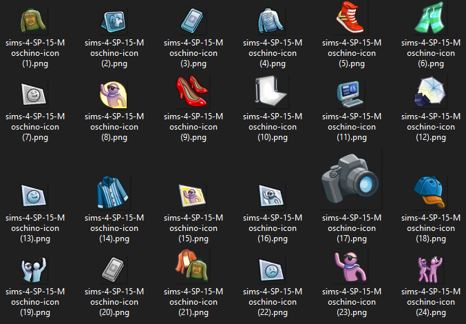 Les Sims 4 - Moschino - Kit d'objets 15 : icones du jeu