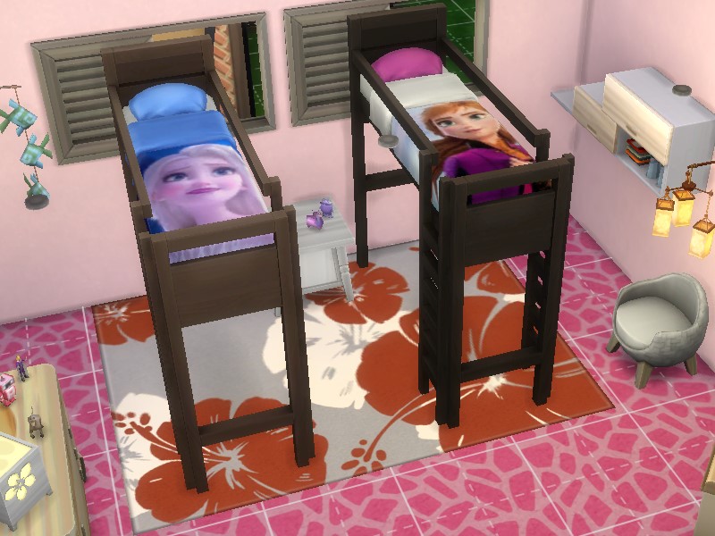 Lits Superposés Anna et Elsa