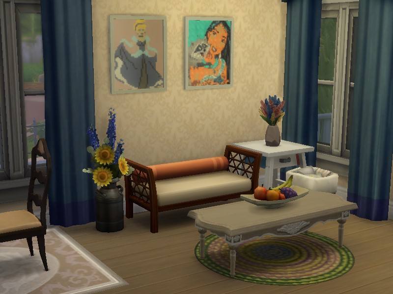 Painting Cendrillon et Pocahontas