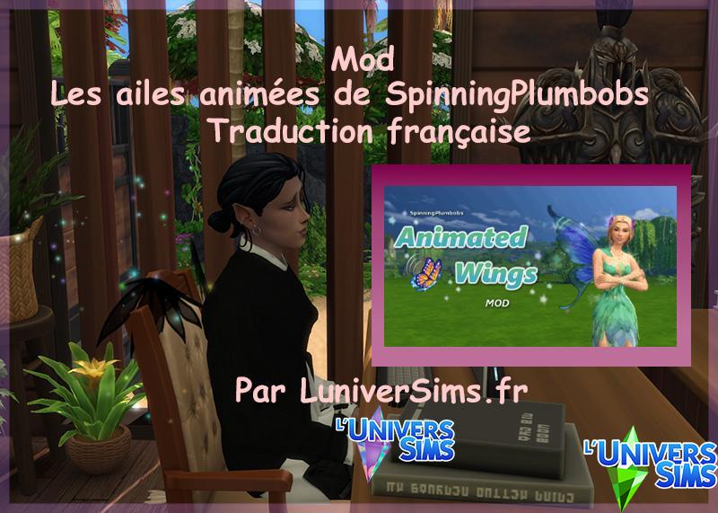 Mod les ailes animées de SpinningPlumbobs, traduction française réalisée par LuniverSims.fr