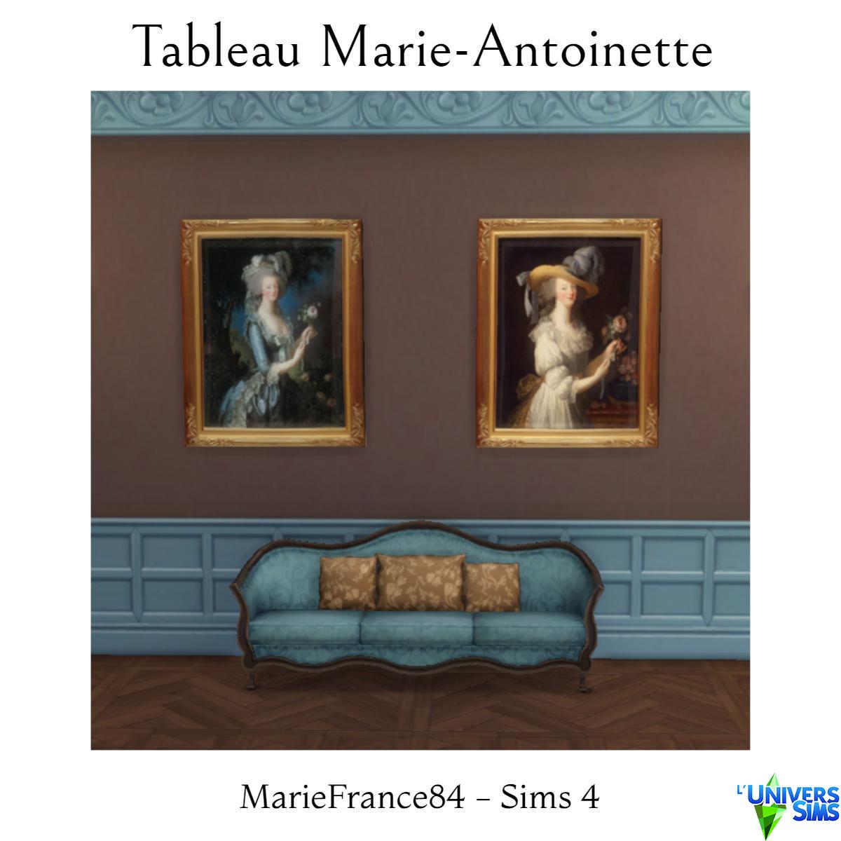 Tableaux Marie-Antoinette - Jeu de base
