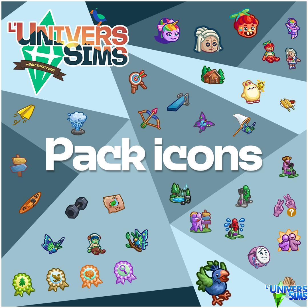 Sims 4 - A l'aventure / Adventure awaits - EP 20 - Icônes du Pack - Pack's Icons