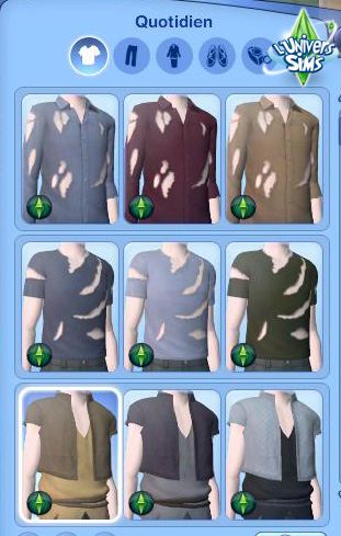 Sims3 Super Pouvoir -  Fanday Lyon - CAS - Vetements Hommes 3