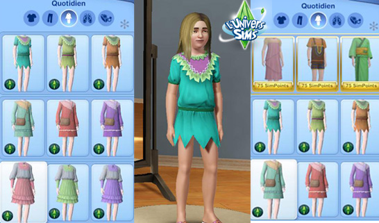 Sims3 Super Pouvoir -  Fanday Lyon - CAS - Vetements enfant fille