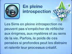 Sims3 Super Pouvoir -  Fanday Lyon -  Trait de caractere - en pleine introspection
