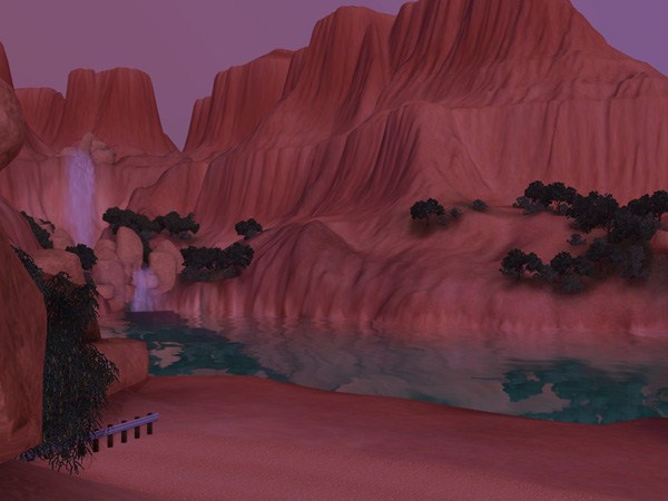 Sims-3-Lucky-Palms-Les-lieux-communautaires - Lucky Palms au crepuscule-4