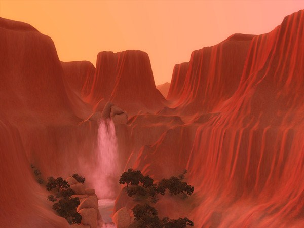Sims-3-Lucky-Palms-Les-lieux-communautaires - Lucky Palms au crepuscule-8