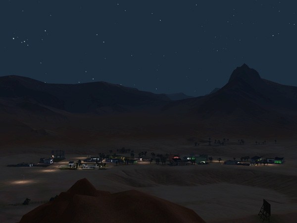 Sims-3-Lucky-Palms-Les-lieux-communautaires - Lucky Palms la nuit-3