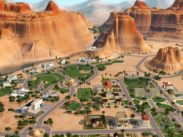Sims-3-Lucky-Palms-Les-lieux-communautaires - Vue de Lucky Palms-13