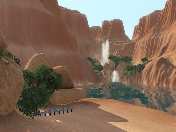 Sims-3-Lucky-Palms-Les-lieux-communautaires - les cascades de Lucky Palms-2