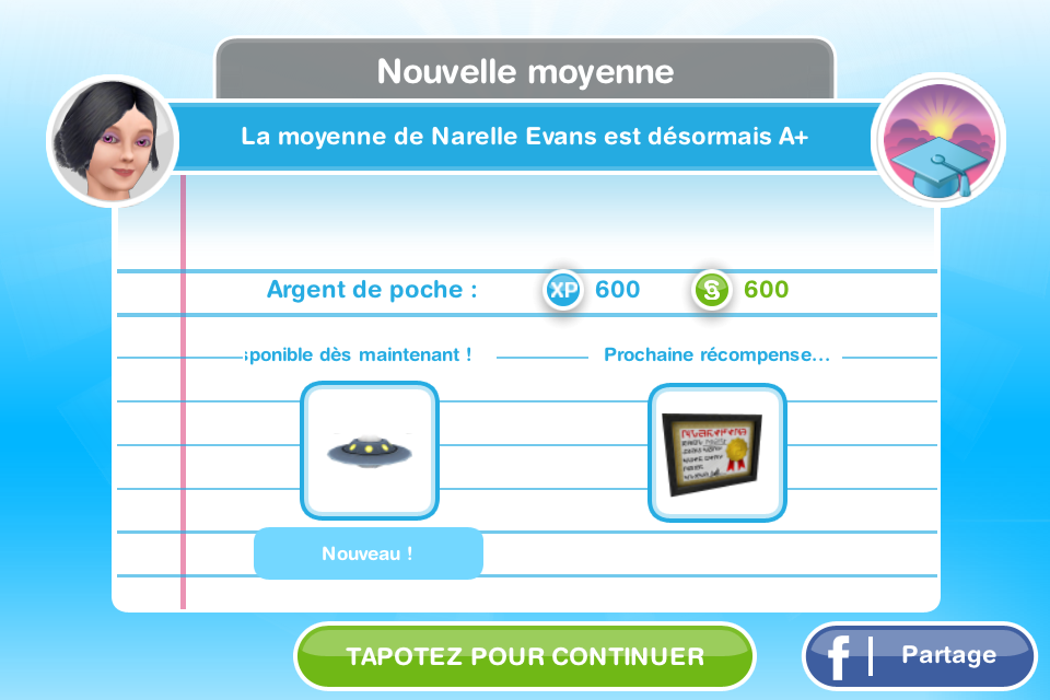 Les Sims Gratuit freeplay école A+